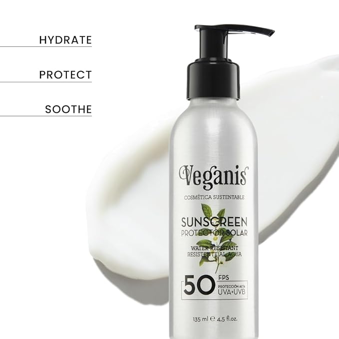 Sunscreen SPF 50 – Coconut & Calendula Oils – High Protection Broad-Spectrum UVA/UVB Face & Body Sunscreen – Light Texture, Fast-Absorbing, Vegan & Oxybenzone-Free Formula – Suitable for Kids