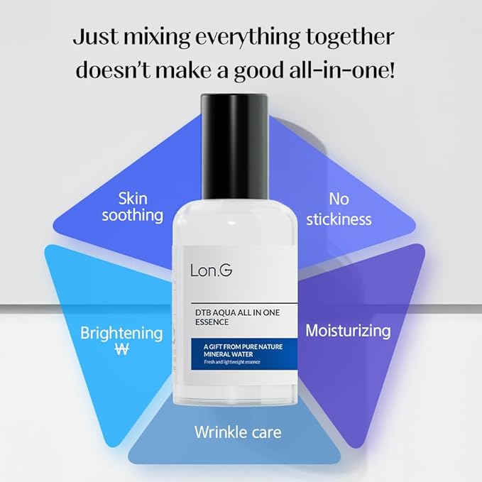 Dive to Blue Aqua All-in-one face moisturizer Lotion for Men, Unisex, All Skin Types, Lightweight, Non-Sticky, After Shaving, Alcohol-Free, Hydrating Ceramide, Korean Skincare, 80ml 2.7 Fl oz