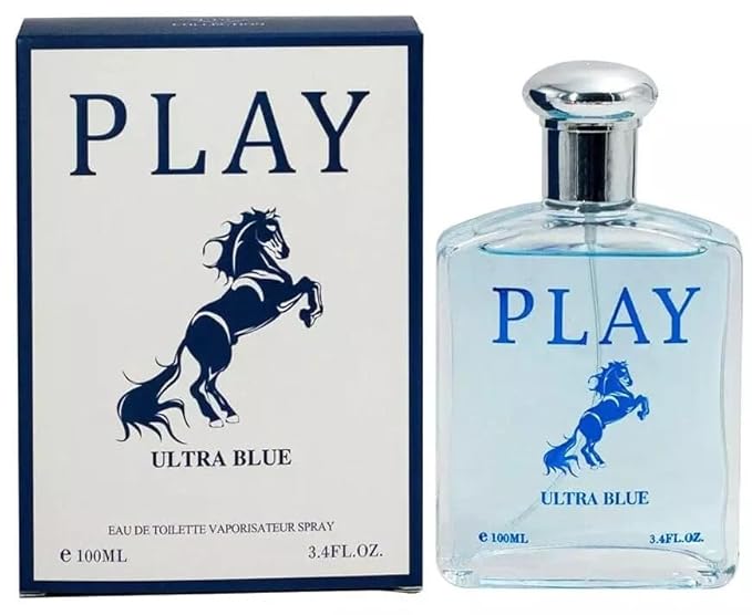EBC-Collection, PLAY ULTRA BLUE Perfume for Men, 3.4oz/100ml