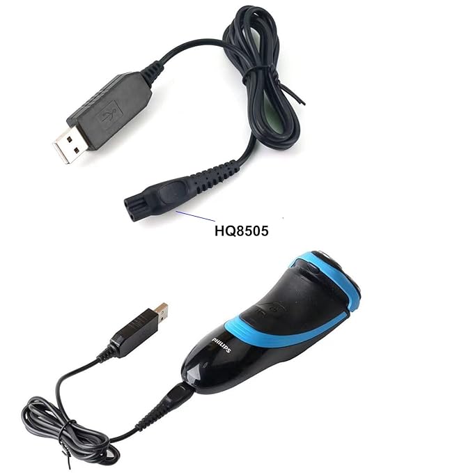 HQ8505 Shaver Charger Cord Fit for Philips Norelco HQ8505 3000 5000 7000 Series mg7790 mg5750 Electric Shaver Beard Trimmer 15V AC Adapter Power Supply Charging Cord 3.3Ft