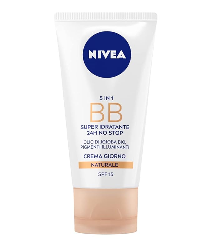 NIVEA 5-in-1 BB Cream Light with Mineral Pigments & Jojoba Oil, 50 ml Each – Bundle of 2 – Hydrating Complexion Perfecting Cream That Moisturises, Smooths, Evens Skin Tone & Enhances Natural Radiance
