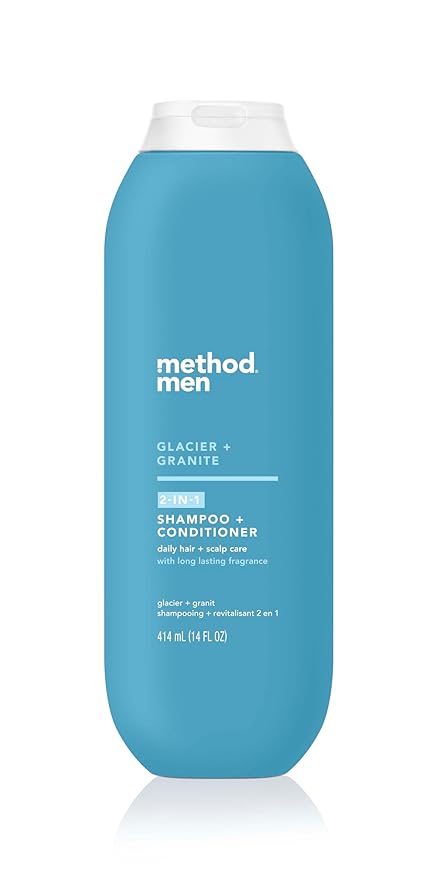 Method Men 2 in 1 Shampoo and Conditioner, Glacier + Granite, 14 oz