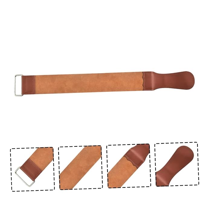 Beaupretty Double-Sided Razor Strop Tool for Hair Removal Convenient Shaver Sharpening Strap for Home Use Sturdy Leather Sharpening Belt for Men