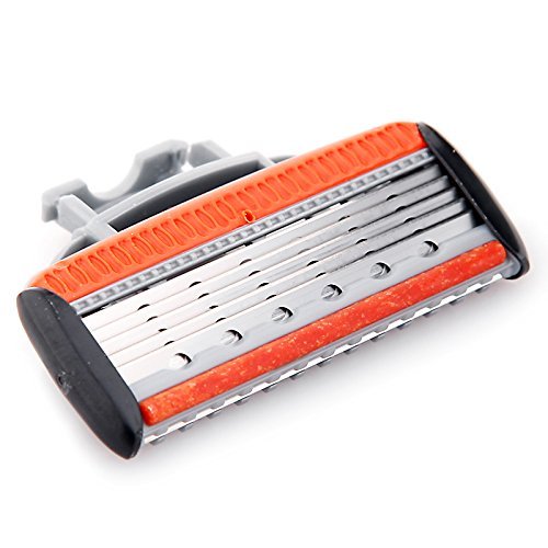 Men's 5-Blade Cartridge Razor System with Trimmer + 4 Extra Cartridges