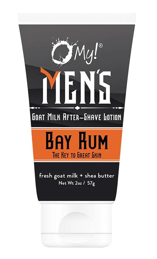 O My! Goat Milk After Shave Lotion 2oz | Made with Farm-Fresh Goat Milk | Shea Butter and Vit E | Free of Parabens & More | Handcrafted in USA