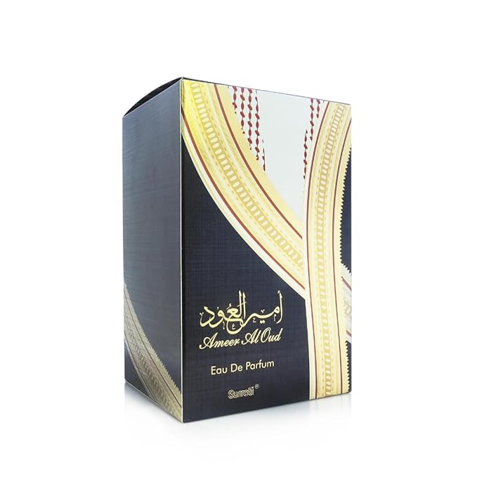 Surrati Ameer Al Oud Eau De Parfum Spray 100ML (3.38 OZ) – Exotic Long Lasting Arabian Perfume for Men with Woody & Floral Notes, A Must-Have Perfume Men which Provides All-Day Freshness