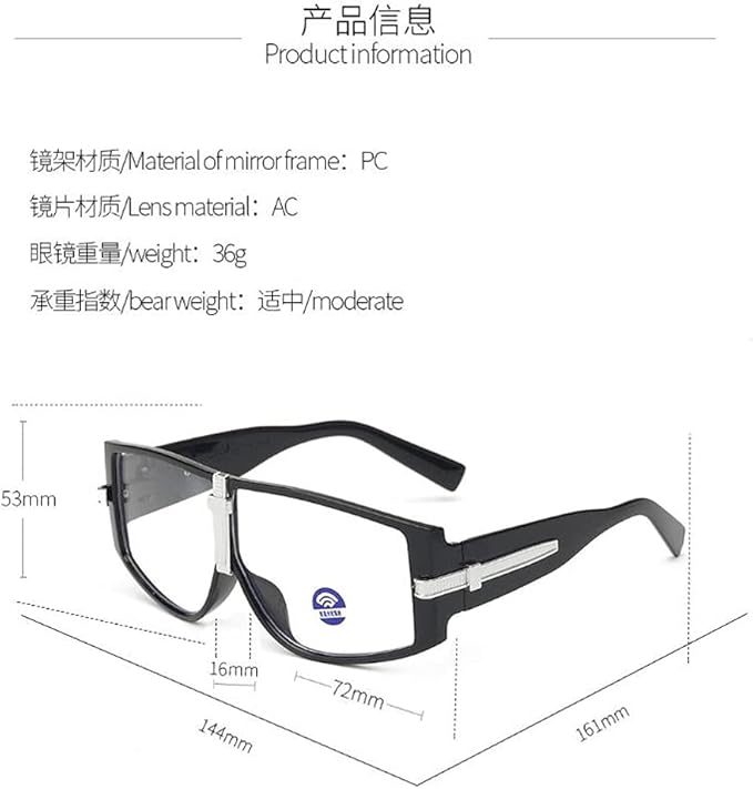 Full-enclosed wide-rim sunglasses new punk style hip-hop glasses men's UV protection sunglasses
