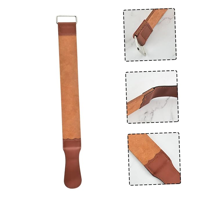 Strop for Beard Razor Hair Removal Shaving Apron Men Professional Straight Razor Sharpening Tool Handle