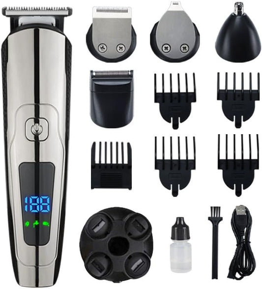 Beard Trimmer for Men, 20 Length Settings, 14-in-1 Cordless Grooming Kit, Waterproof Electric Razor for Men, Hair Trimmer, Nose Hair Trimmer, Cordless Hair Clippers with Travel Bag for Blade Storage