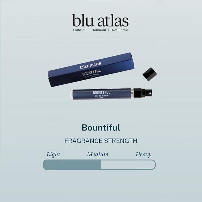 Blu Atlas Bountiful Cologne, 1.4 oz/10 ml – Refreshing and Sophisticated, Vegan Eau de Parfum for Men