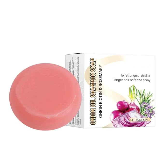 3PCS Onion Rosemary Shampoo Soap, Handmade Soap Oil Control And Dandruff Removal Soap For Both Men & Women