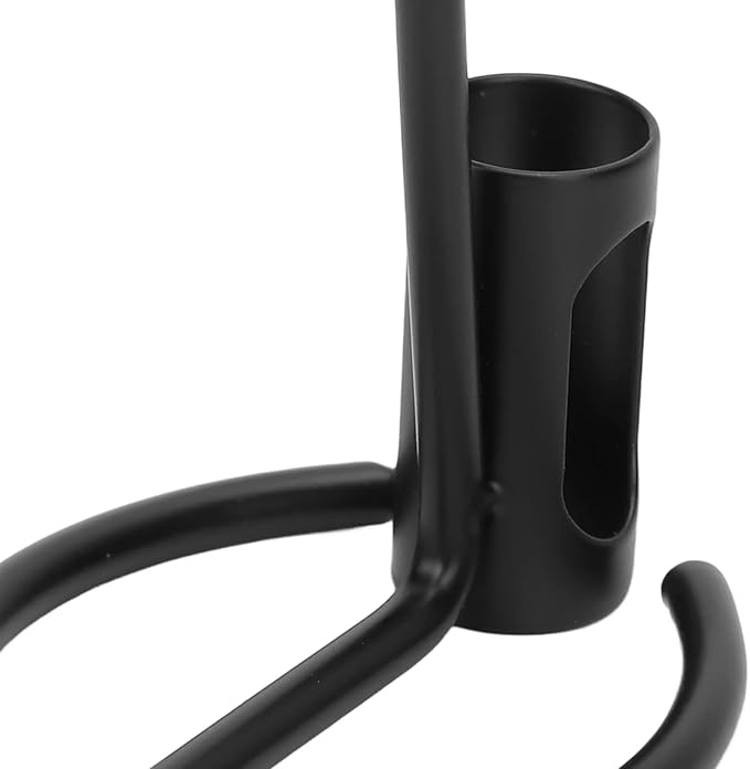 FILFEEL Razor and Brush Stand - Matte Black Metal Quick Drying Safety Razor Holder and Shaving Brush Stand - Practical Non Slip Razor Hanger Shaving Tool for Extra Stability