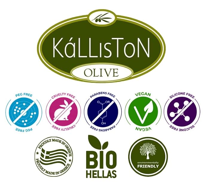 Kalliston, Rose Soap made with Pure Olive Oil, Rose Extract, All Natural for Smooth Skin, Hypoallergenic, Cruelty Free, Crafterd in Ancient Crete, Greece, Pack of 4