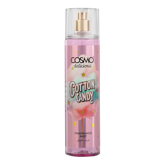 Cosmo Delicious Cotton Candy Fragrance Mist 150ml, Sweet Spun Sugar & Bubblegum Scent, Light Fruity Body Spray, Perfect For Everyday Wear, Long Lasting Perfume For Women & Men