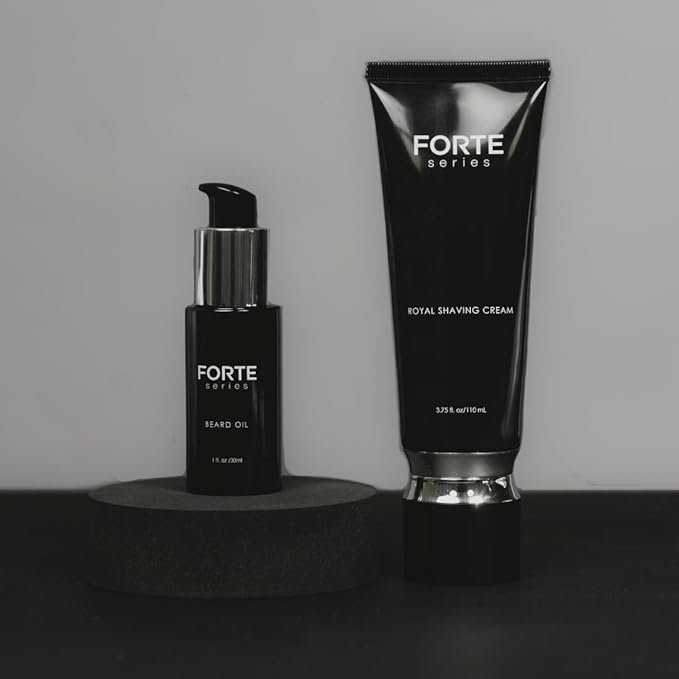 Forte Series Royal Shaving Cream, Premium Protective Barrier Cream, Non-Foaming Texture, Skin-Safe Glide, Anti-Irritating Formula, Black