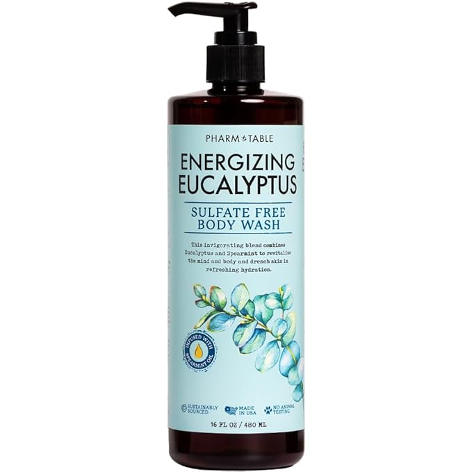 Energizing Eucalyptus Body Wash for Women and Men - Energizes and Revitalizes the Skin, Sulfate Free, 100% Cruelty Free, 480ml