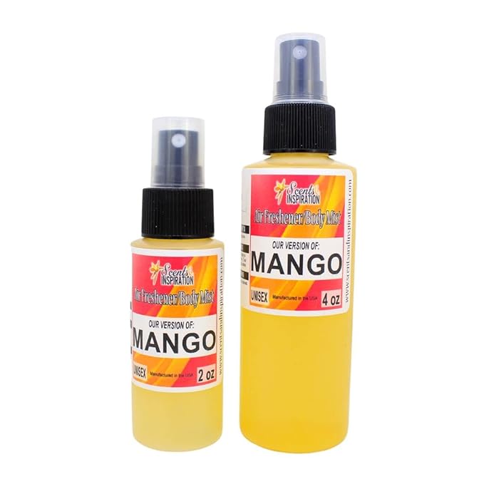 Mango Air Freshener/Body Mist by Scents & Inspiration| Unisex Fragrances | Travel Size | 2 Fl. Oz