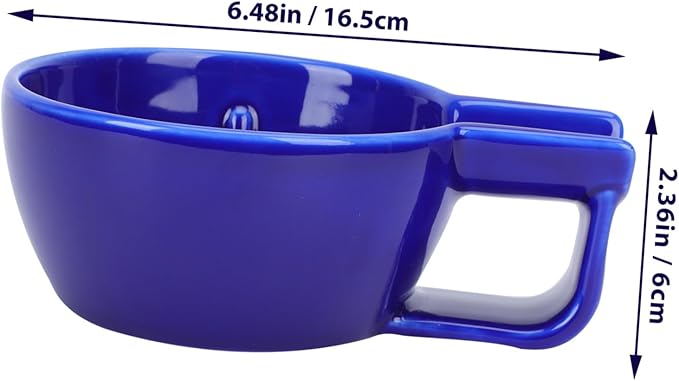 MERRYHAPY Ceramic Shaving Soap Bowl Wide Mouth Design for Easy Lathering Ideal for Shaving Cream and Foaming for Home Use and Stylish