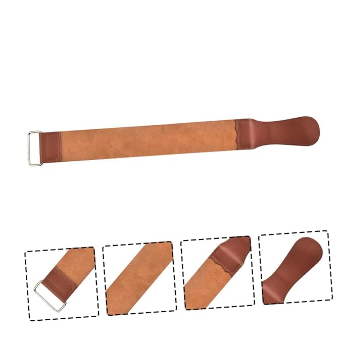 Strop for Beard Razor Hair Removal Shaving Apron Men Professional Straight Razor Sharpening Tool Handle