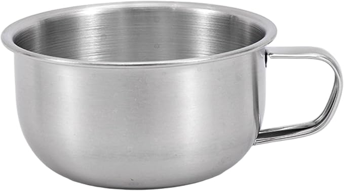 Shaving Soap Bowl 200ml Stainless Steel Shaving Bowl Mug with Handle Metal Cup Shaver Cleansing Foam Tool for Men Soap, Mug, Shave, Cream