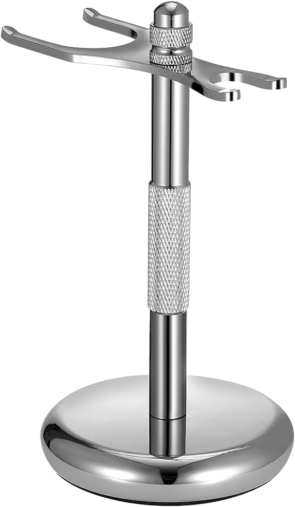 Safety Razor Holder Stand, Safety Razor Stand for Men, Razor and Shaving Brush Holder Stand, Metal Base for Added Stability and Long-Lasting Use