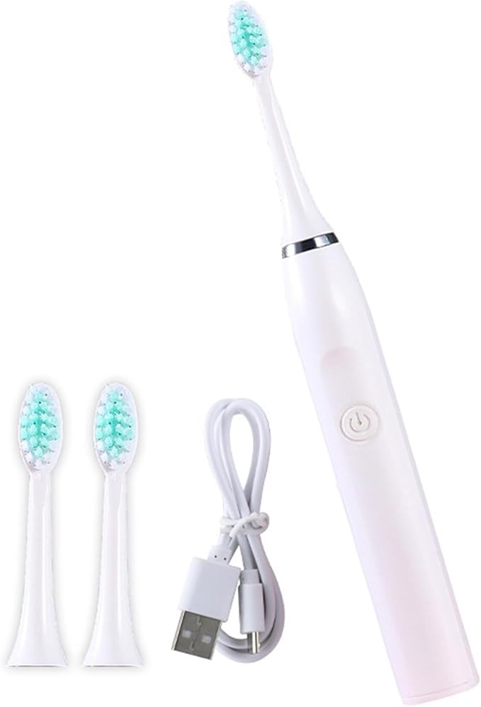 180 Days Battery Life Electric Toothbrush USB Rechargeable Travel with 3 Brush Heads Powered Ultrasonics Electric Toothbrush