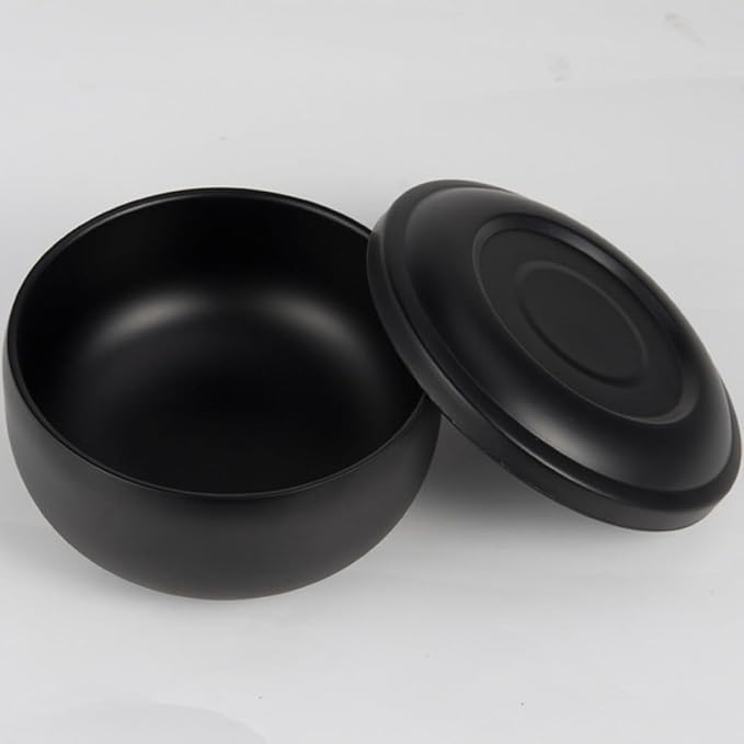 Wakauto Stainless Steel Shaving Soap Bowl with Lid Barber Shaving Foaming Container Sturdy Soap Bowl for Bathroom and Travel Use