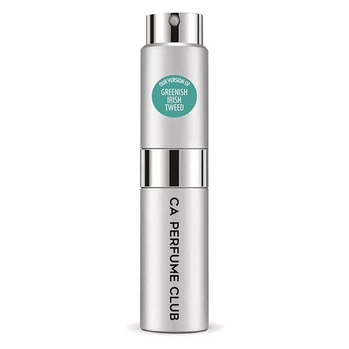 CA Perfume Impression of Greenish Irish Tweed for Men Woody Floral Musk Scent Long Lasting Cologne for Men Eau De Parfum Travel Size Refillable Atomizer Spray 0.27 Fl Oz 8ml