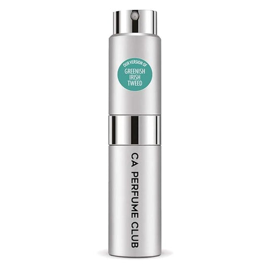 CA Perfume Impression of Greenish Irish Tweed for Men Woody Floral Musk Scent Long Lasting Cologne for Men Eau De Parfum Travel Size Refillable Atomizer Spray 0.27 Fl Oz 8ml