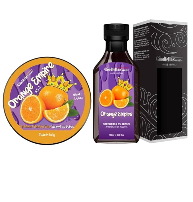 The Goodfellas' smile, Orange Empire Shave Soap and Afltershave Splash Bundle, Made in Italy
