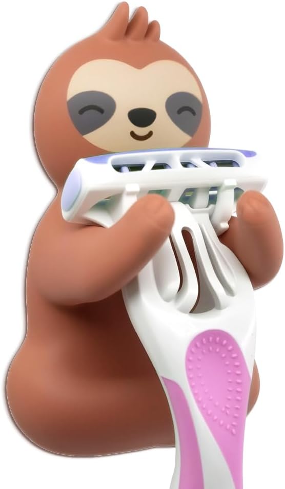 Sloth Shower Razor Holder, Cute Sloth Bathroom Decor, Cute Animal Razor Holder Gifts for Men Women Husband Wife, Couple Gifts for Boyfriend Girlfriend, Women Razor Bathroom Storage Gifts