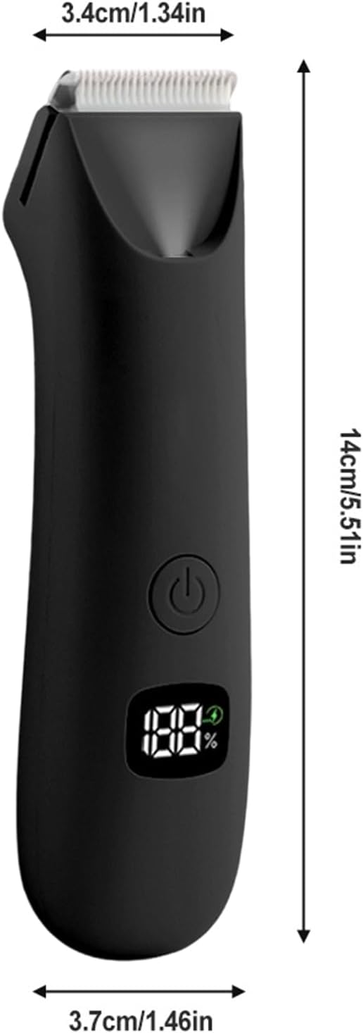 Body Trimmer for Men - Shavers Digital Display Low Noise Groomer, Intimate Pubic Balls Back Armpit Chest Arm Razor, Electric Personal Hygiene Tool | Waterproof Cordless Rechargeable Grooming Kit