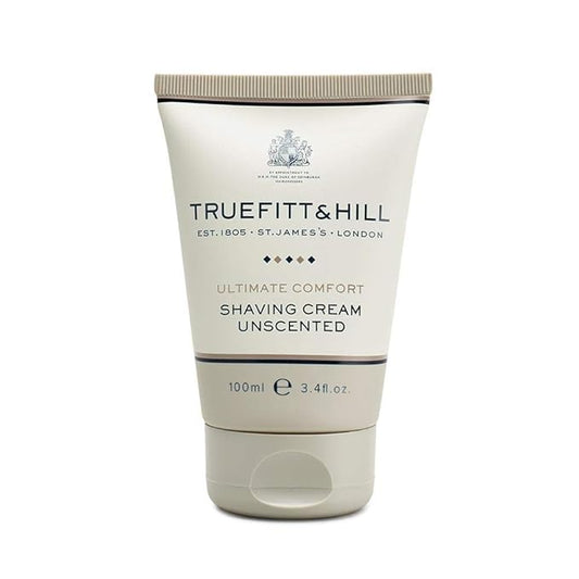 Truefitt & Hill Ultimate Comfort Shaving Cream Tube for Men, Unscented, 3.4 oz.