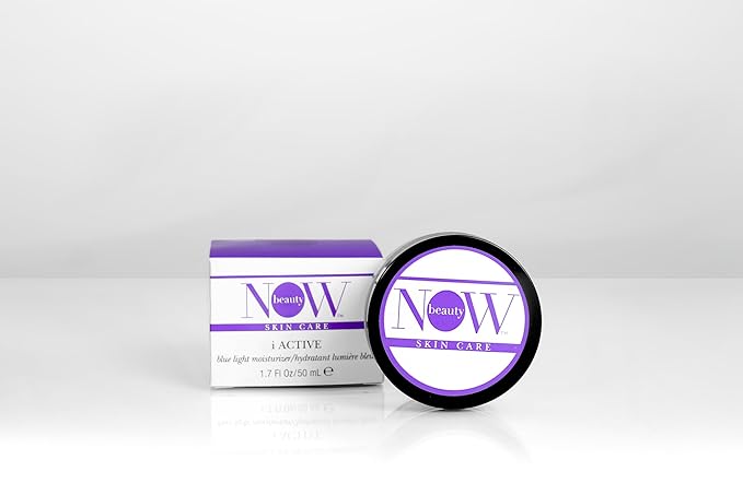 NOW BEAUTY iActive Blue Light Moisturizer - Hydration - Improves Skin Elasticity - Lightweight Moisturizer for Face – Vegan – Sulfate & Paraben Free – For Men & Women – Travel Size - 1.7 oz