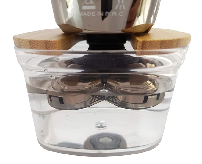 FitSand Bamboo Shaver Rinse Stand Compatible with Skull Shaver Pitbull Silver PRO SX5 Head and face Shaver, Pitbull, Palm, Butterfly Kiss, Butterfly Pro and Bald Eagle Shavers