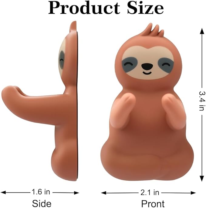 Sloth Shower Razor Holder, Cute Sloth Bathroom Decor, Cute Animal Razor Holder Gifts for Men Women Husband Wife, Couple Gifts for Boyfriend Girlfriend, Women Razor Bathroom Storage Gifts