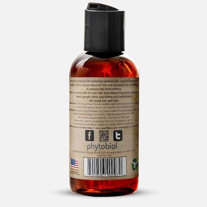 Beardilizer Lumberjack Cedar Leaf Beard Oil for Men – 100% Natural Growth Oil & Conditioner with Argan, Jojoba & Vitamin E – Softening, Moisturizing for Soft, Healthy Beard – 4 Oz