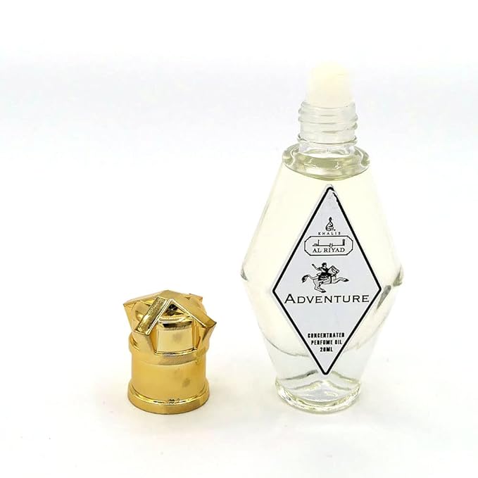 Maison d'Orient ADVENTURE 20 mL Roll On Perfume For Men, Alcohol-Free Fragrances. AL RIYAD (Roll On Body Oil) Traveling Essentials For Women and Cruise Accessories