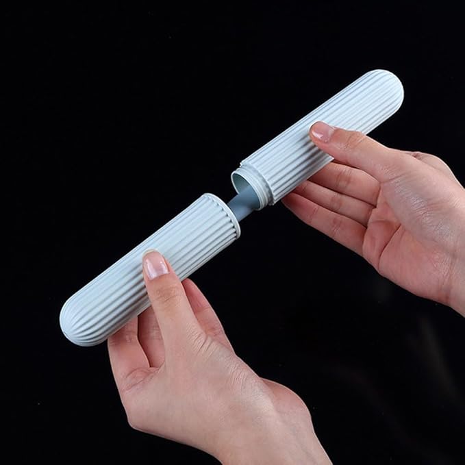 2 Pcs Travel Toothbrush Case，Toothbrush Containers，Portable waterproof Toothbrush Holder for Travel/Camping/School/Home.