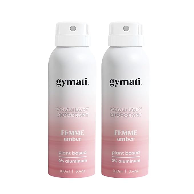 Gymati Fitness Body Deodorant Spray Aluminum Free - Women - Pack of 2