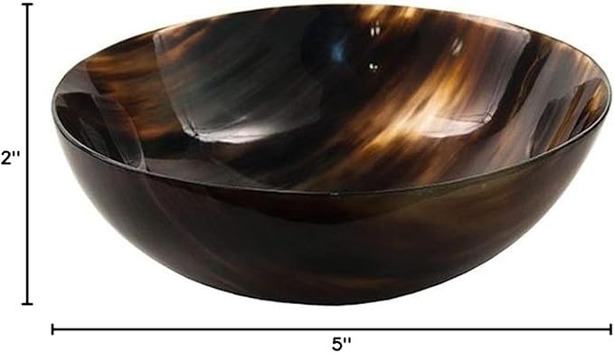 Parker Genuine Ox Horn Palm Lathering Shave Bowl – Handcrafted Natural Horn Bowl for Wet Shaving & Shave Soap Lather Mixing