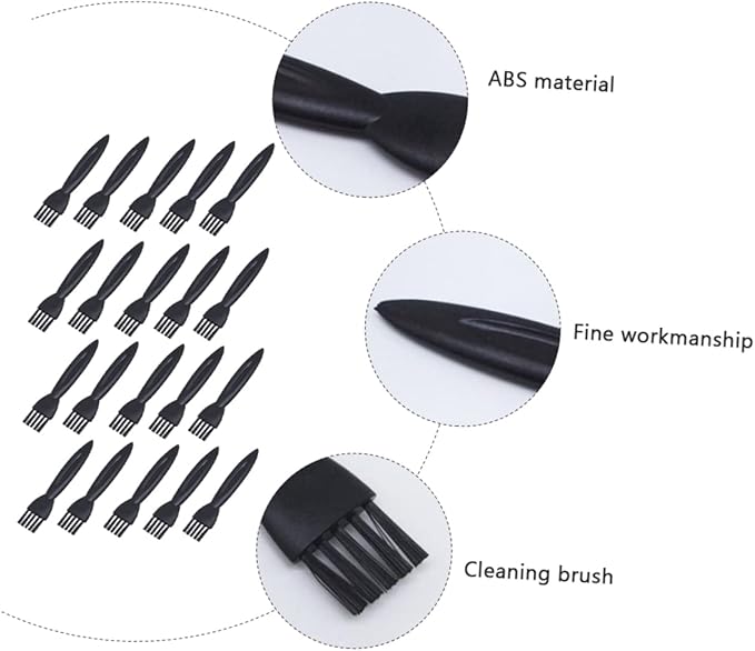 Ipetboom 100pcs Small Razor Cleaning Brush Durable Hair Brush for Electric Shaver Trimmer Lightweight Non-Slip Handle for Easy Cleaning of Reach Areas