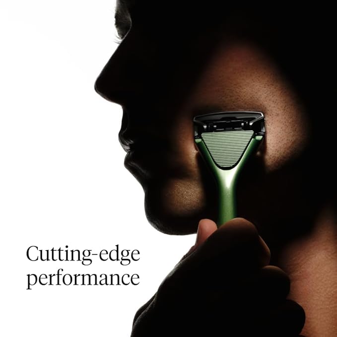 Essential Razor for Men, Handle + 2 Razor Blade Refills, Precision Trim Edge (Tactical)