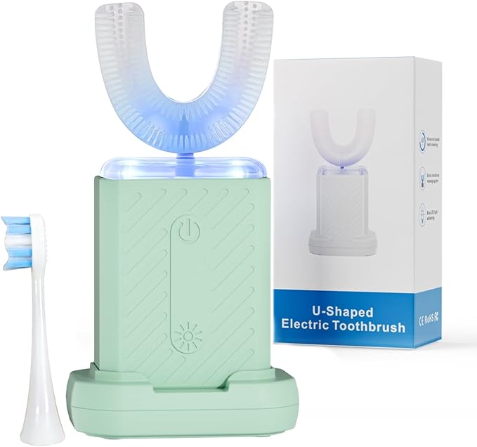 U-Shaped Electric Toothbrush for Adults, Electric Toothbrush with IPX7 Waterproof