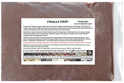 Finally Hair Fibers Refill Bag - 56 Grams of Premium Hair Loss Concealer in a Refill Bag (Auburn)