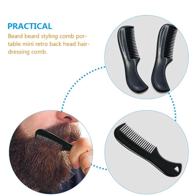 20pcs Mini Mustache Comb, 2.87" Plastic Mini Beard Brush for Men Pocket Mens Combs for Beard Straightener Men Pocket Sized Mens Mustache Brush