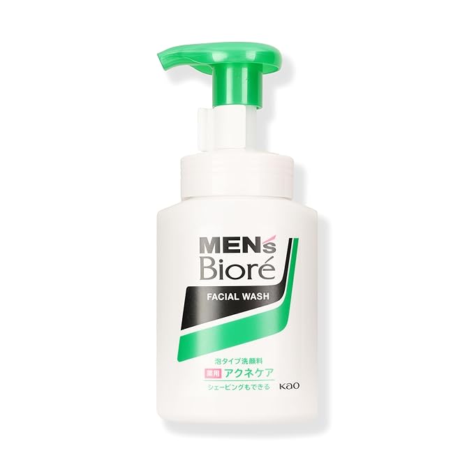Bio-re Men Foaming Facial Cleanser - Instant Foam Face Wash & Shaving Foam Combo - Deep Pore Cleansing - Includes 150ml Pump Bottle & 130ml Refill - Japanese Men’s Skincare - Easy & Hygienic Dispenser