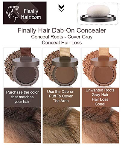 Finally Hair Waterproof Blond Hair Fibers, Hair Loss Concealer, Hairline Creator, Gray Hair and Eyebrow Enhancer, Beard Filler with Fiber Shadow Powder