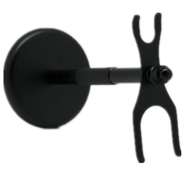 Art Designed Shaving Brush and Razor Stand Holder Black Finish Fits Various Brush