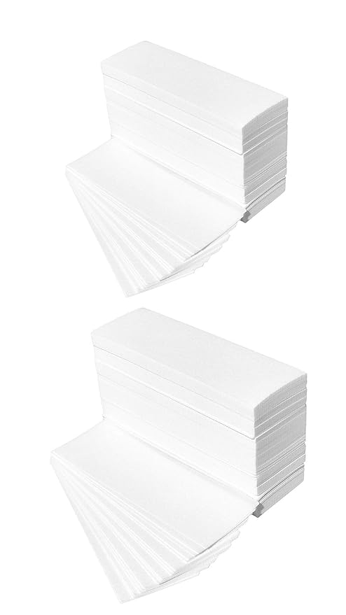 Omwah Beauty Facial and Body Non Woven Epilating Wax Strips Large 3 x 9 Hair Removal 400 Count